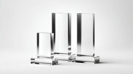 Three tall glass vases with silver bases elegant set of three slender glass vases each distinguished by polished silver base design