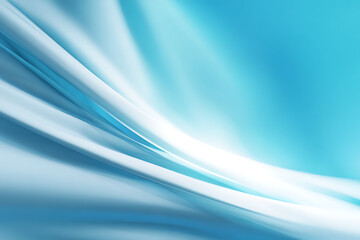 Fototapeta premium 青と白の滑らかなカーブが流れる抽象的な背景