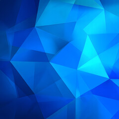 Abstract blue polygonal background isolated on transparent background