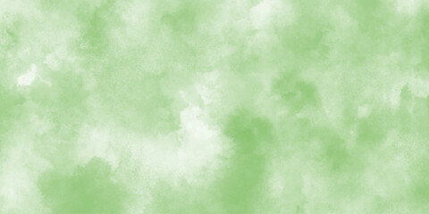 Hand painted green watercolor background.Set of abstract green watercolor water splash on a white background,Ink paint brush stain. Green splatters spot. Watercolor pastel splash © MD SAGOR