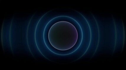 Abstract blue light waves pulsating energy digital sound