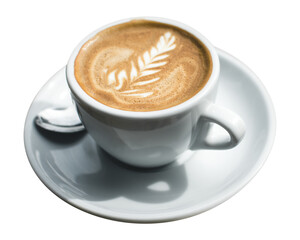 Hot cappuccino coffee png sticker, transparent background