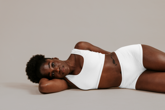 Sports bra & shorts png transparent mockup