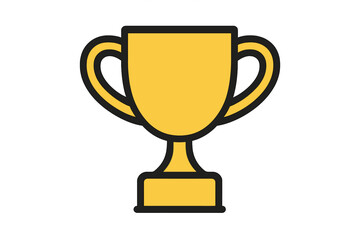 Golden trophy cup icon symbolizing victory, success, and championship achievement