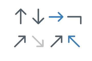 Essential set of directional arrows for user interface and web navigation design