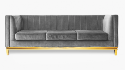 Modern sofa png mockup living room furniture