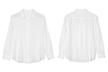Png white blouse mockup women's casual apparel