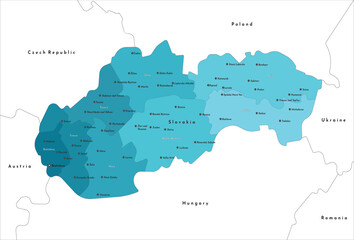 Slovakia map vector illustration infographic elemen