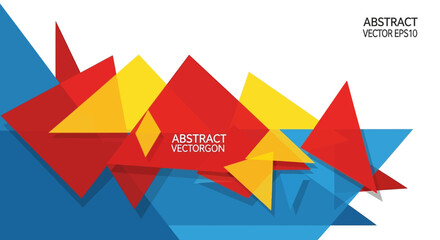 Dynamic Triangular Interplay: A Vibrant Mosaic of Color and Geometry Abstraction