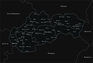 Slovakia map vector illustration infographic elemen