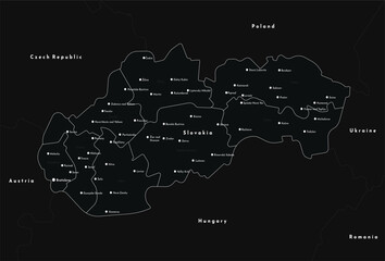 Slovakia map vector illustration infographic elemen