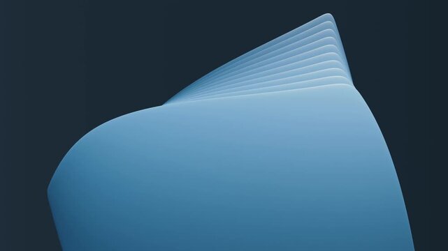 Abstract blue layers flow smoothly in a harmonious background design
