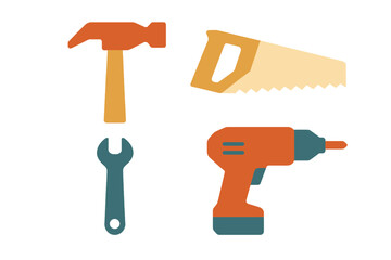 Collection of essential construction and repair tools for DIY projects