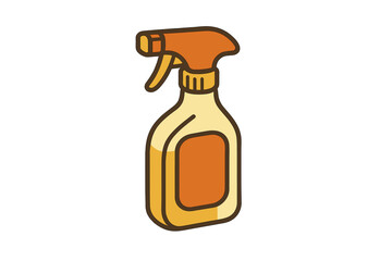 Stylized graphic of a household cleaning spray bottle with trigger nozzle