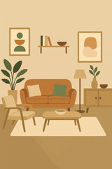 A room with furniture. A brochure for designers and furniture stores.