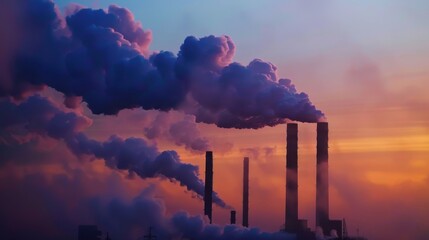 Industrial Pollution & Environmental Impact: Smokestacks, Smog, and Global Warming in City Skies