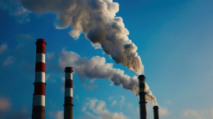 Industrial Pollution & Environmental Impact: Smokestacks, Smog, and Global Warming in City Skies
