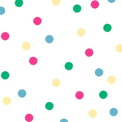 Colorful polka dot patterned background design element