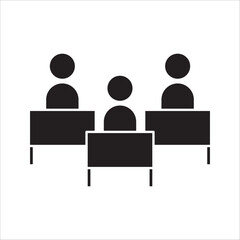 Student icon or logo design isolated sign symbol vector illustration. Education icons collection, high quality black line style vector suitable for designers.
