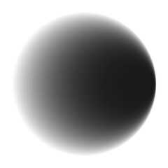 Circular drop shadow png overlay effect, transparent background