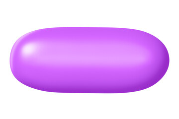 3D Minus sign png symbol sticker, purple balloon texture, transparent background