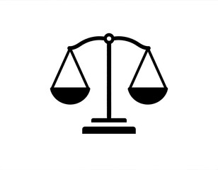 Simple black scales of justice