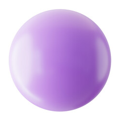 Purple circle shape png sticker, 3D rendering graphic, transparent background