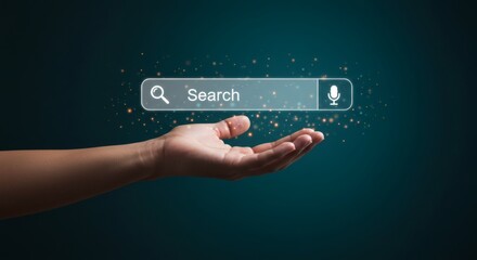 Search bar in hand Discover the possibilities.