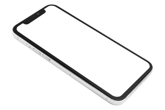 Smartphone white screen png mockup innovative future technology