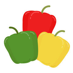 Png colorful bell pepper food sticker clipart