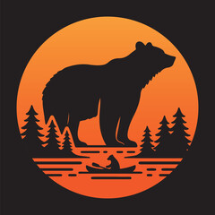 Bear T-Shirt Vector Design