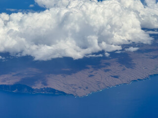 Aerial View of Hawaiian Islands Clouds