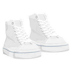 White shoes png sticker, transparent background