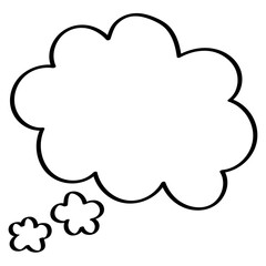 PNG Blank thought bubble illustration., transparent background