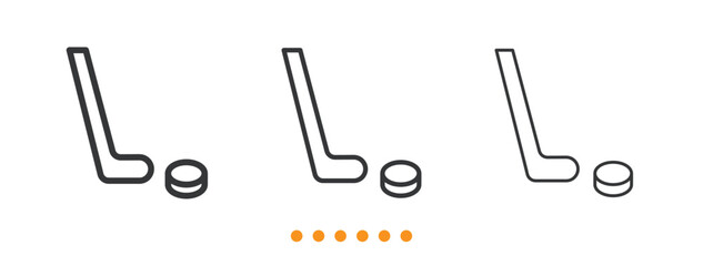 Hockey icon. Thin line icon vector