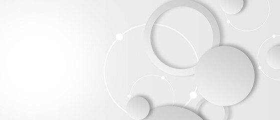 modern white and gray circle gradient trendy background