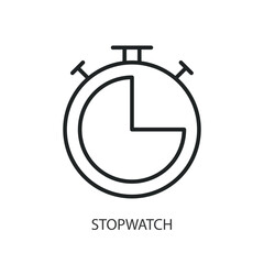 Stopwatch thin line vector icons.