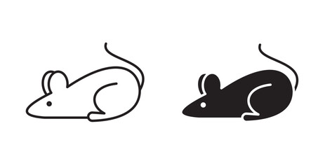 A rat icon is a visual representation of a rat, often a simplified silhouette or outline, used in digital interfaces, logos, and symbols.