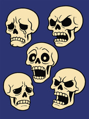 Skull expression illustration
