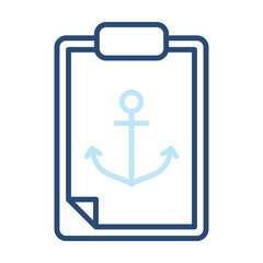 Document Icon Color Outline Style. Vector Illustration Design