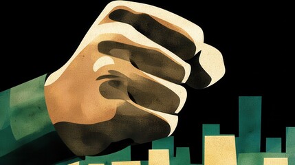 Strong Hand of Determination Overcoming Obstacles and Challenges