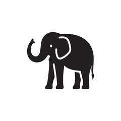 Fototapeta premium Silhouette Elephant Vector Design. 
