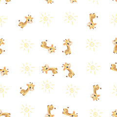 Baby Girrafe Seamless Design