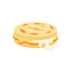Delicious Arepa with Cheese - A Traditional Venezuelan Delight.