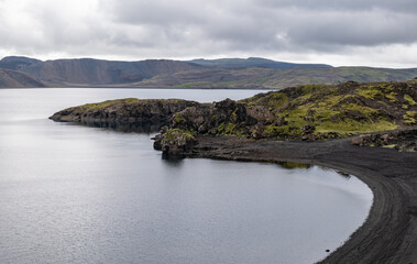 Kleifarvatn lake on Reykjanes Peninsula in Iceland