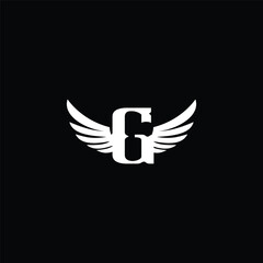 Letter G With Wings Logo design template