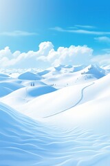Skiing field outdoors snow landscape.