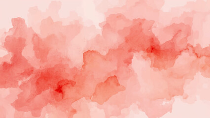 Brushed Painted Abstract Deep Maroon Watercolor and Soft White paint. Watercolor painted isolated cloud cumulus clouds. White and ash messy wall stucco texture. 