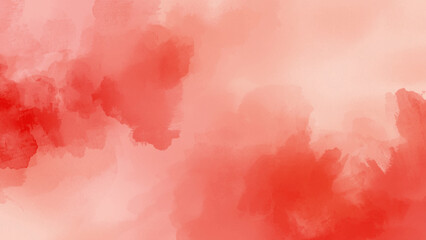 Brushed Painted Abstract Deep Maroon Watercolor and Soft White paint. Watercolor painted isolated cloud cumulus clouds. White and ash messy wall stucco texture. 