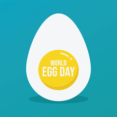World egg day background banner poster with egg. Vector
